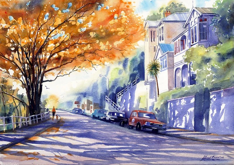 Autumn on Upland Road by Alfred Memelink Autumn on Upland Road by Alfred Memelink